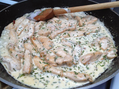 Aiguillettes de poulet a la creme : recette express