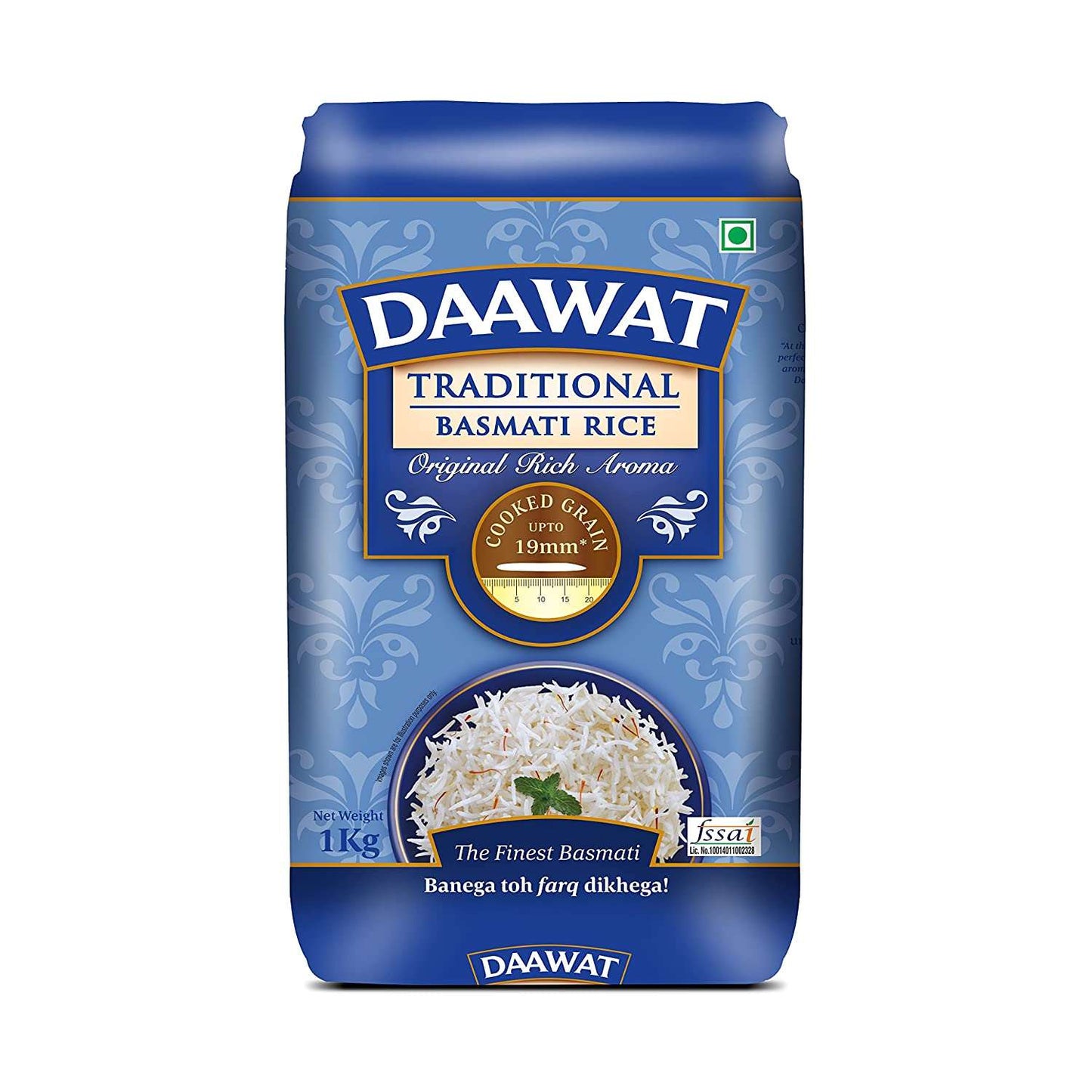 Riz Basmati DAAWAT 1kg en paquet
