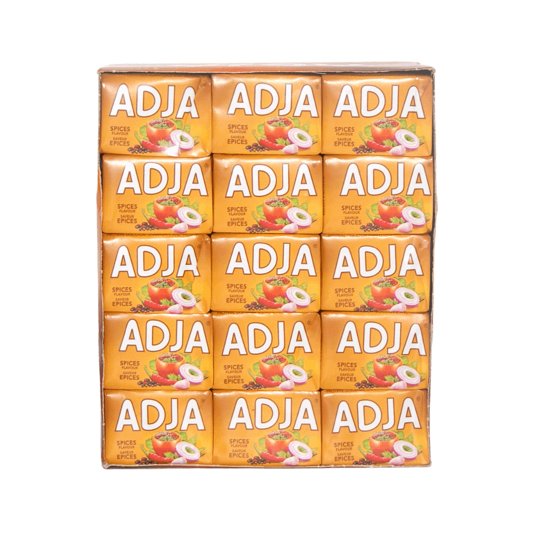 Découvrez les tablettes de bouillon Adja Saveur Épicée, un condiment incontournable pour sublimer vos plats ! Chaque tablette de 12g regorge d'épices authentiques, idéale pour relever vos recettes en un clin d'œil. Transformez vos repas avec ces tablettes de bouillon riches en saveurs dès aujourd'hui !