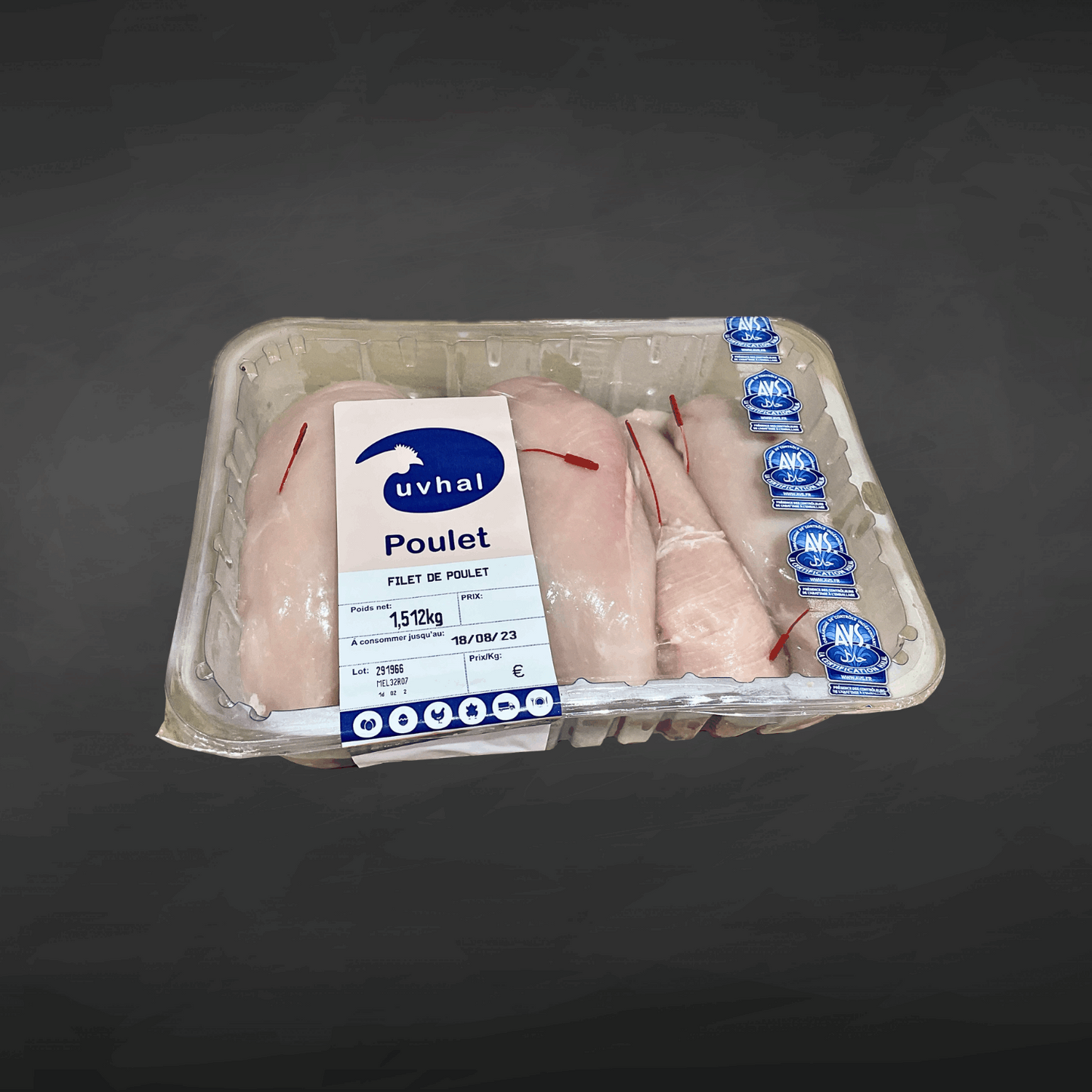 ESCALOPE DE POULET BARQUETTE AVS 1.4KG-1.5KG