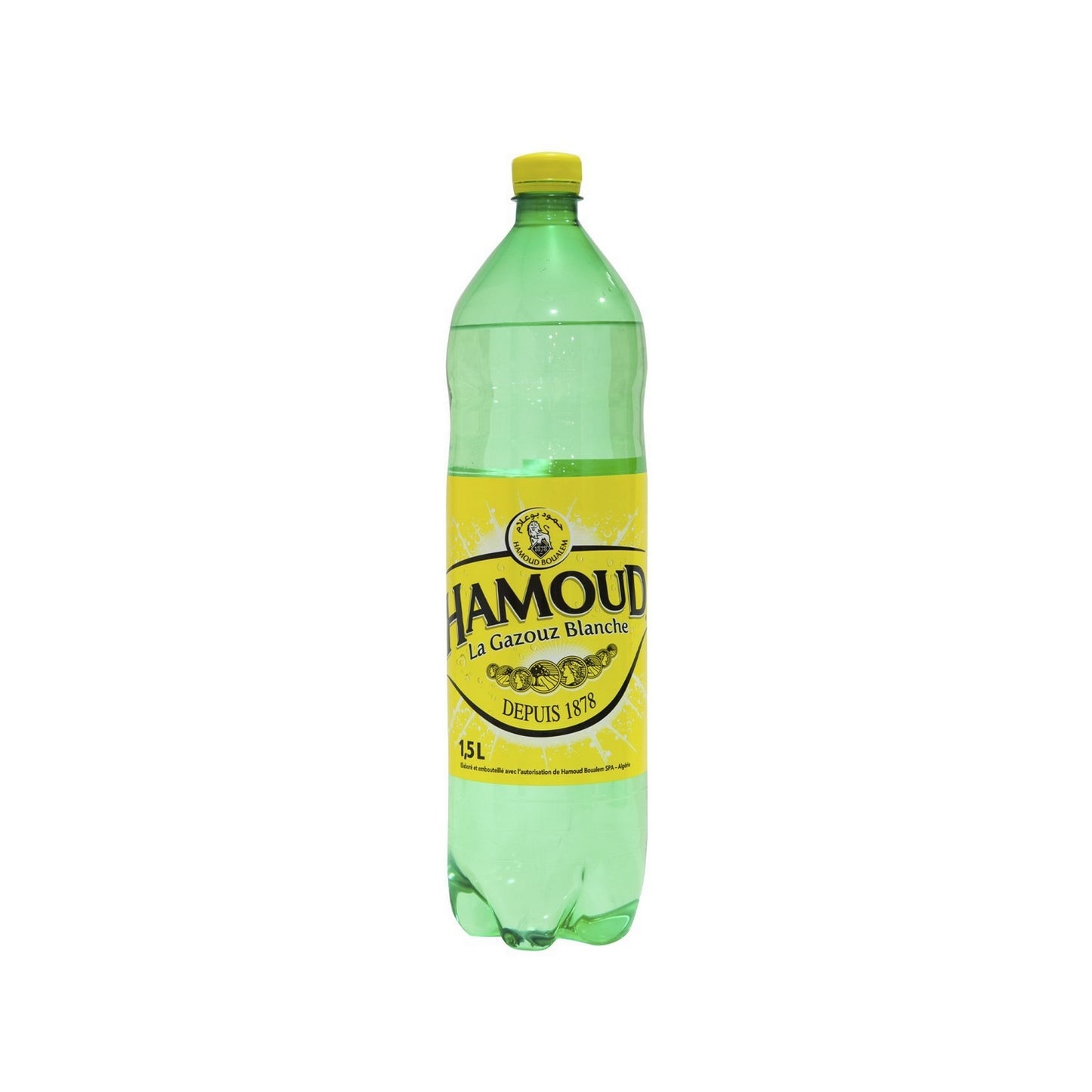 a bottle of alcohol sitting next to a green bottle