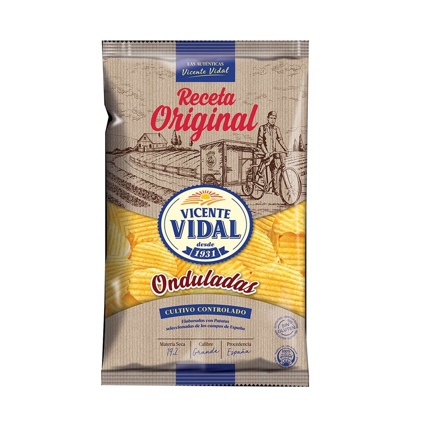 Chips ondulées Vidal 150g croquantes et savoureuses, parfaites pour apéritifs et pauses repas. Texture unique et goût incomparable.