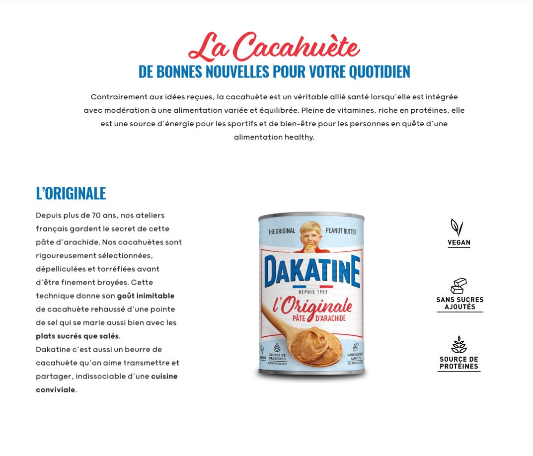 PATE D'ARACHIDE DAKATINE 850G
