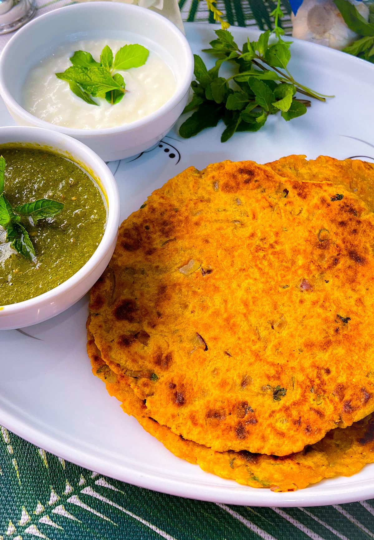 a close up of a plate of food on a table