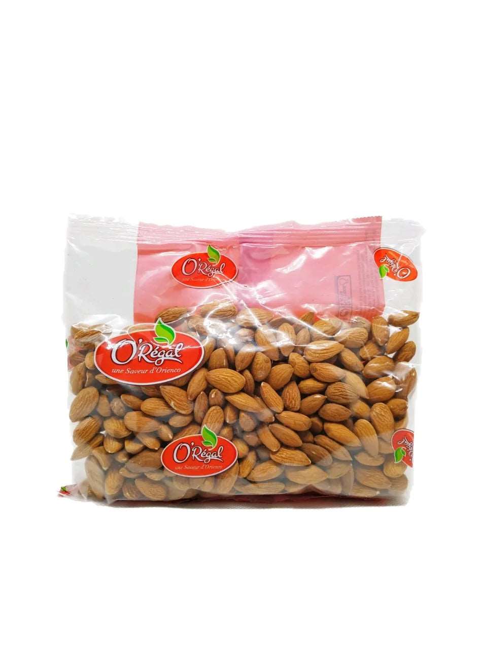Amandes Nonpareil Suprême Crues 250g de Californie, texture croquante, saveur douce, idéale pour salades, collations et pâtisseries.