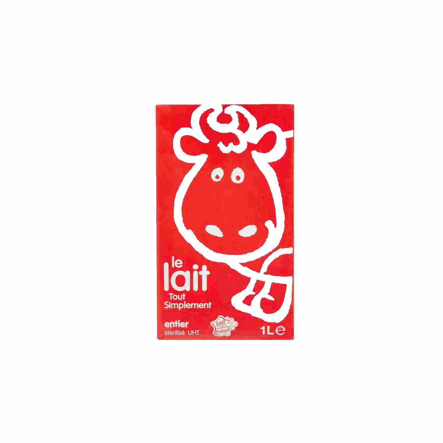 Lait entier stérilisé UHT 1L pour petit déjeuner
