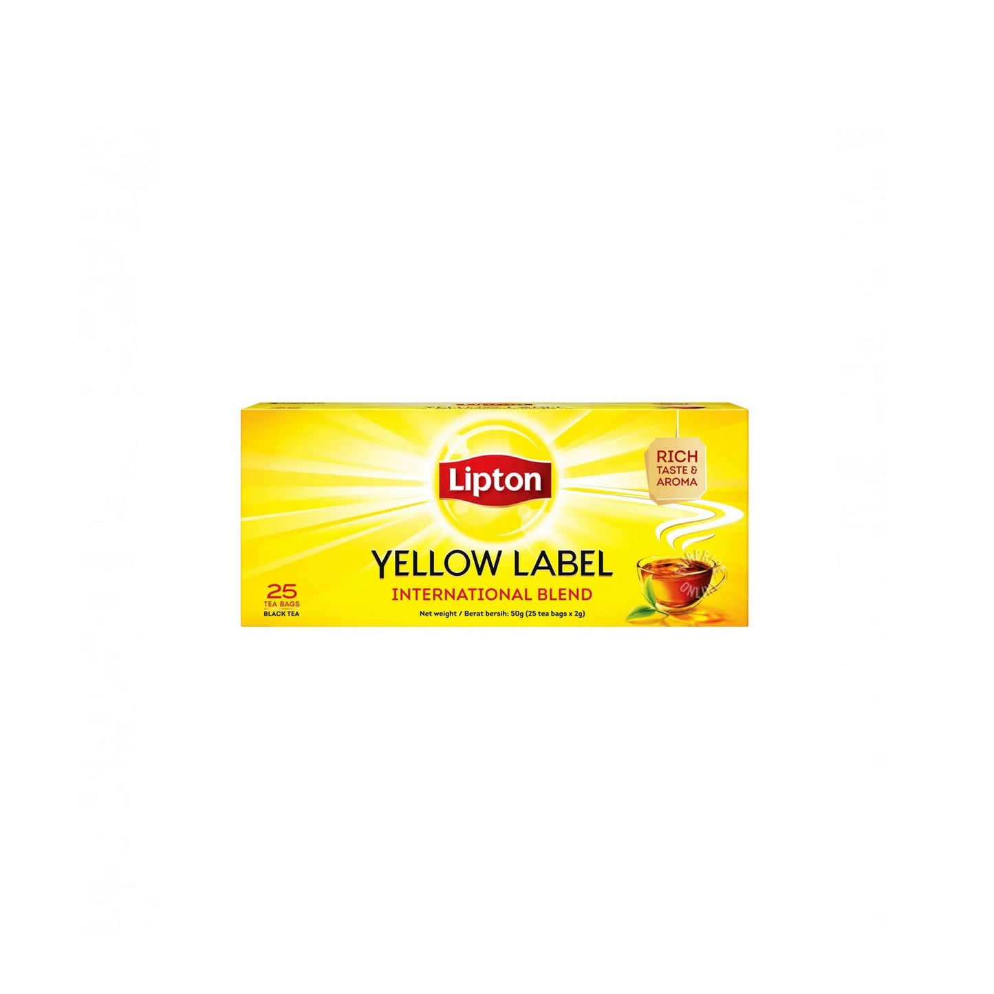Thé noir Lipton Yellow Label, 25 sachets