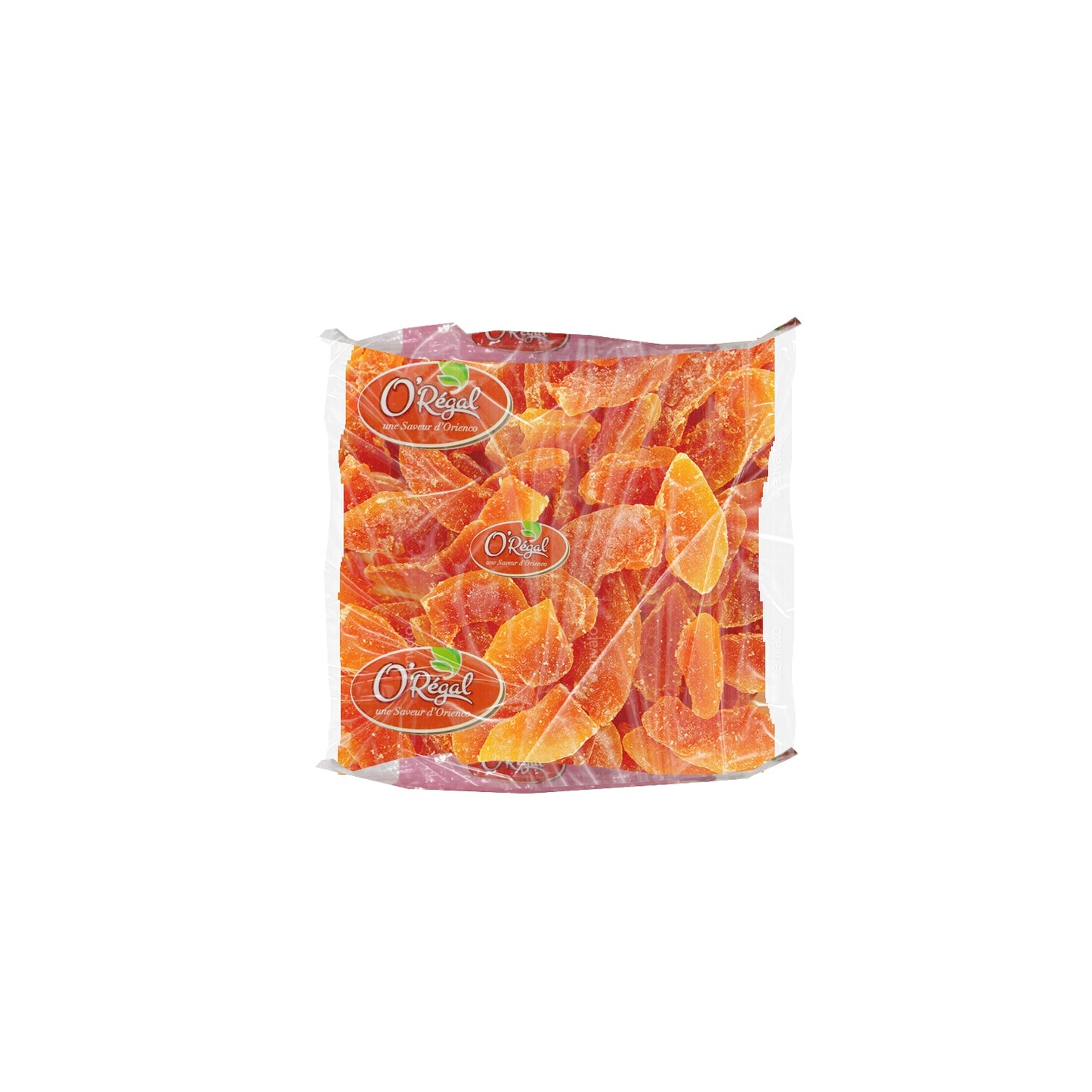 a close up of a orange vase on a table