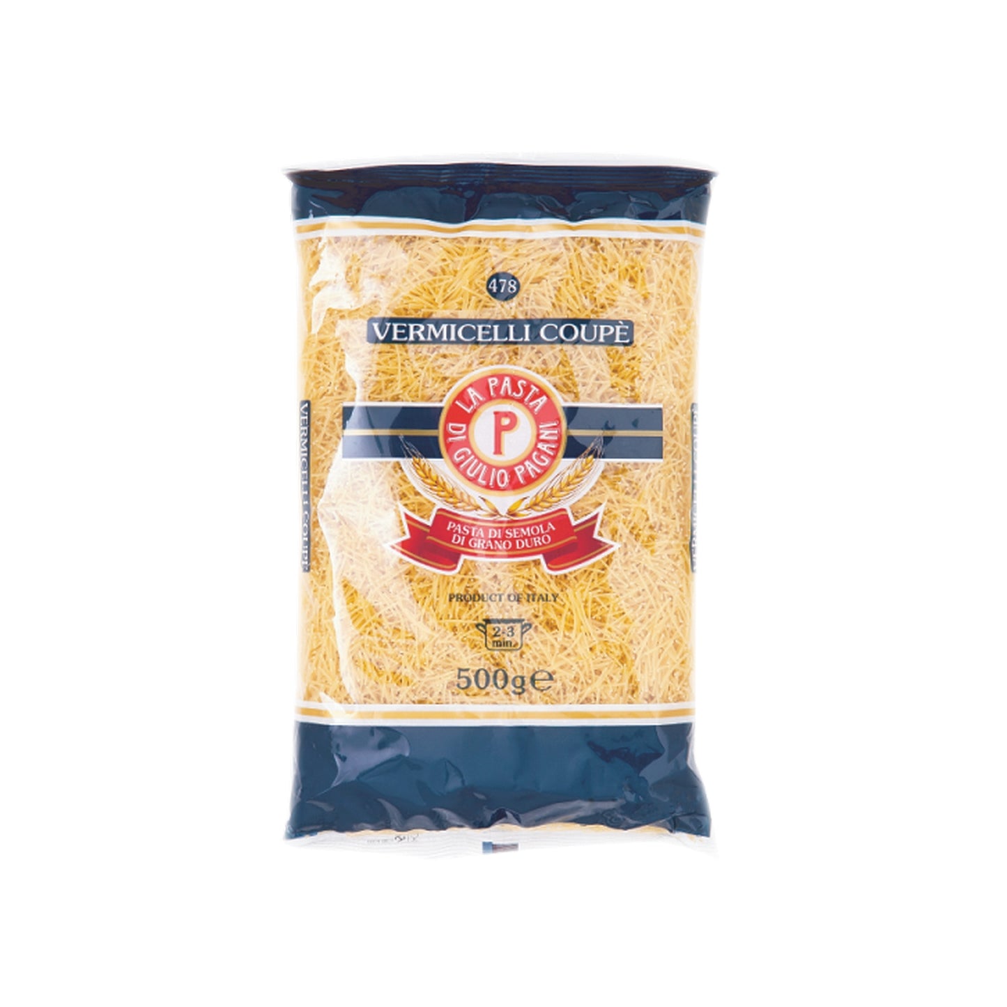 PAGANI Vermicelli coupée 500g paquet de pâtes