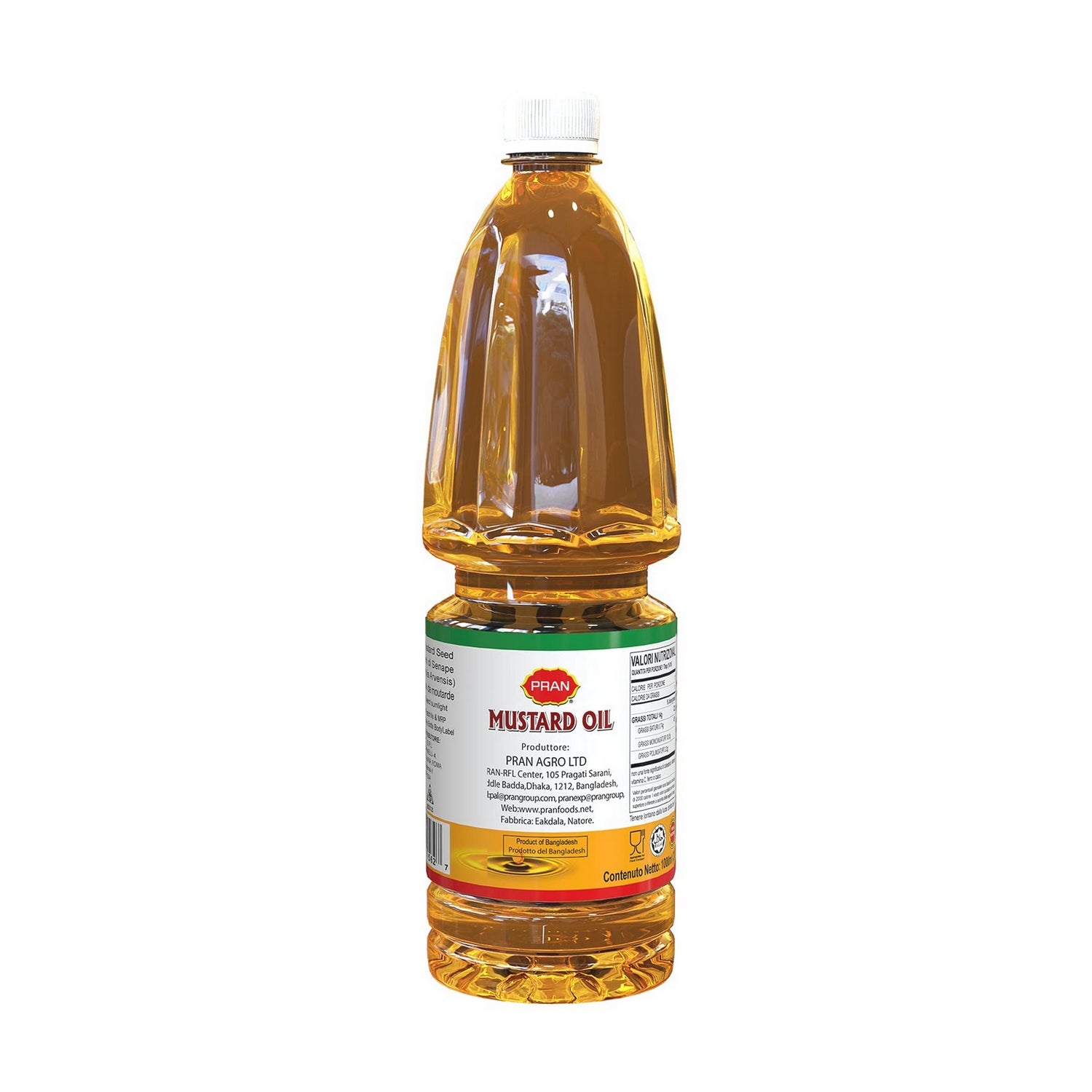 Huile de moutarde PRAN 1L bouteille.