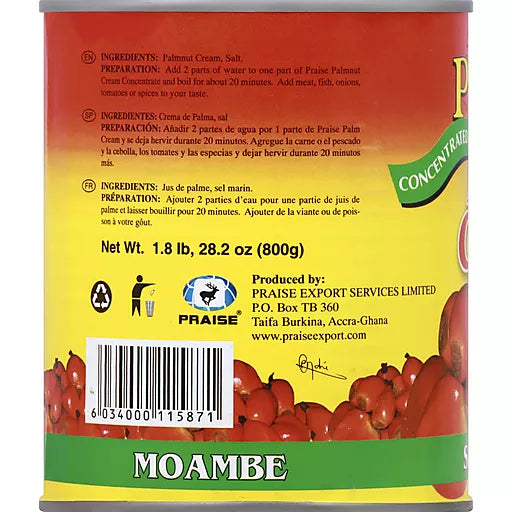 PRAISE SAUCE GRAINE PALME 800G