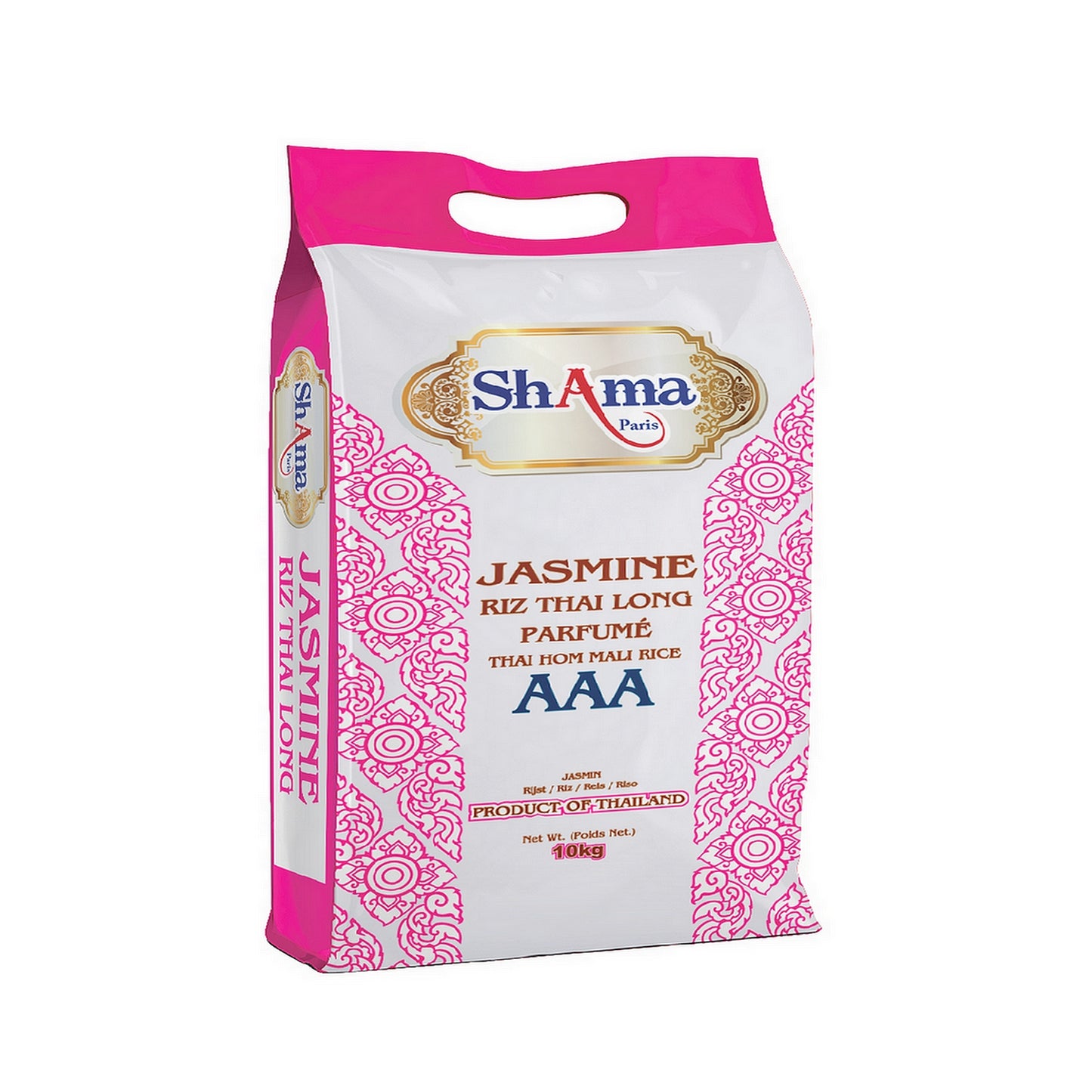 a pink box with a pink sticker on it