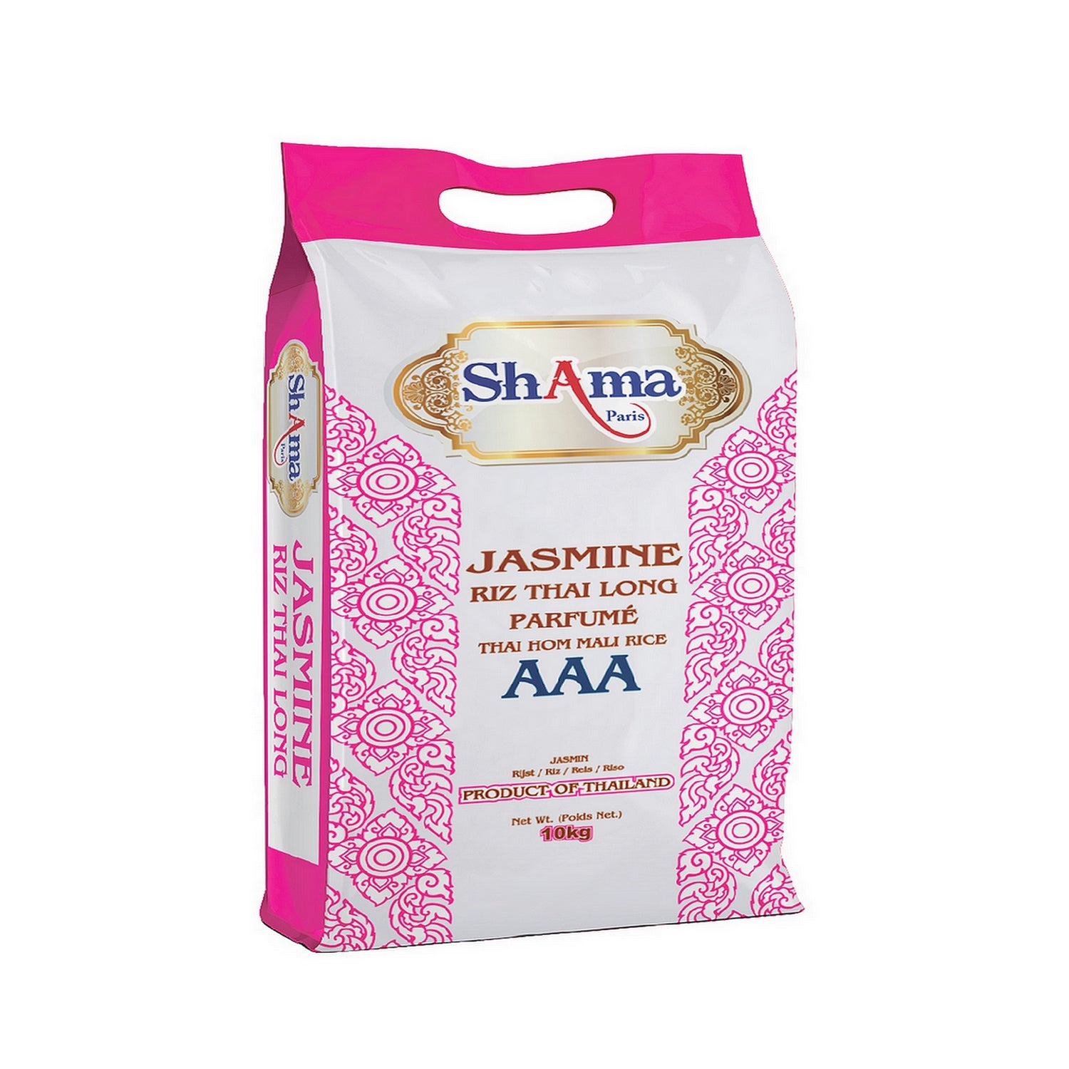 a pink box with a pink sticker on it