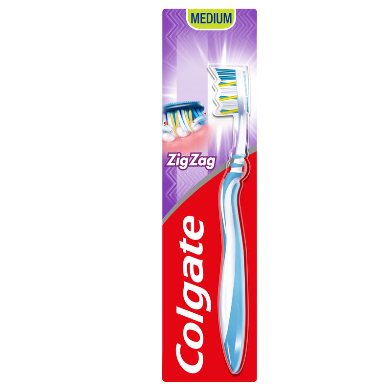 Découvrez la brosse à dents Colgate Medium Zigzag, l'outil idéal pour une hygiène dentaire optimale ! Dotée de poils moyens et d'une conception en zigzag innovante, cette brosse offre un nettoyage en profondeur pour éliminer efficacement la plaque dentaire et les résidus alimentaires, tout en respectant la sensibilité de vos gencives. Offrez-vous une sensation de propreté et de fraîcheur après chaque brossage avec la brosse à dents Colgate Medium Zigzag.