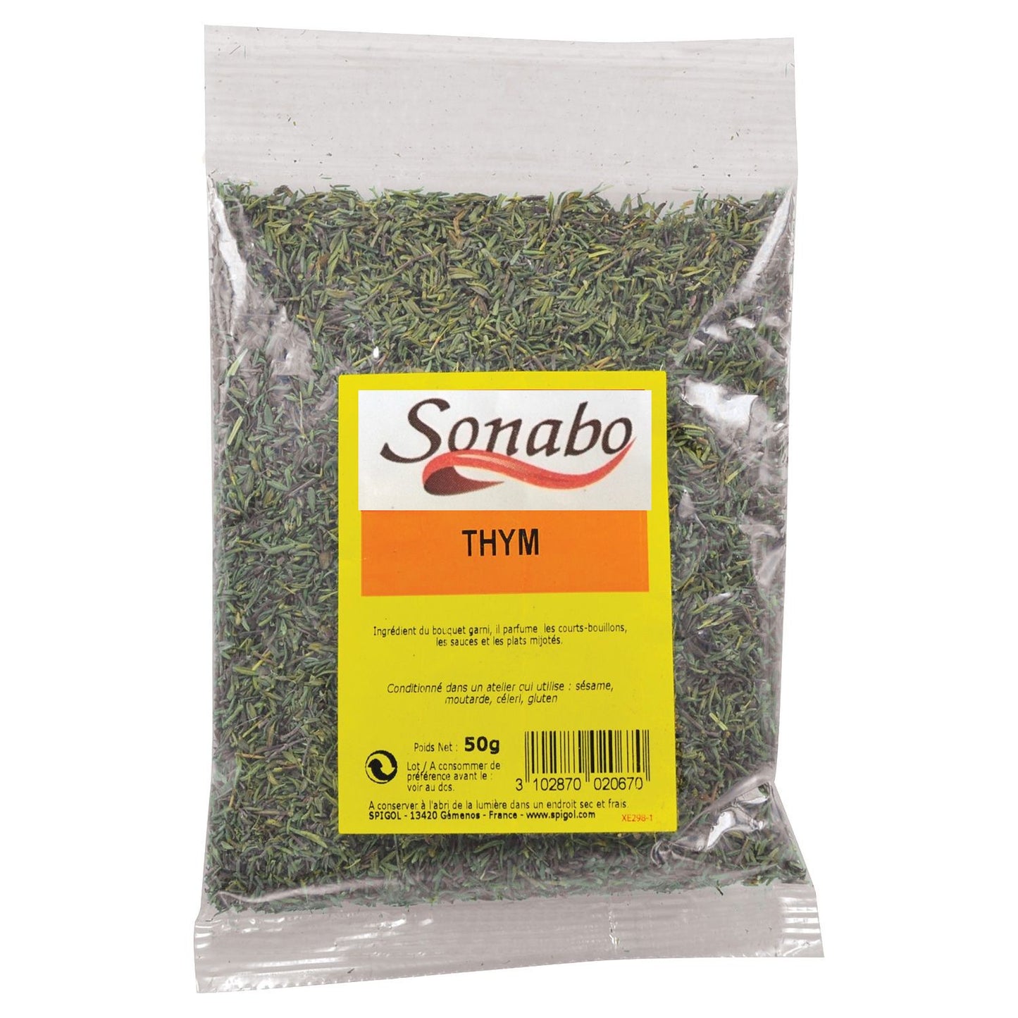 SONABO Thym séché 50g aromatique