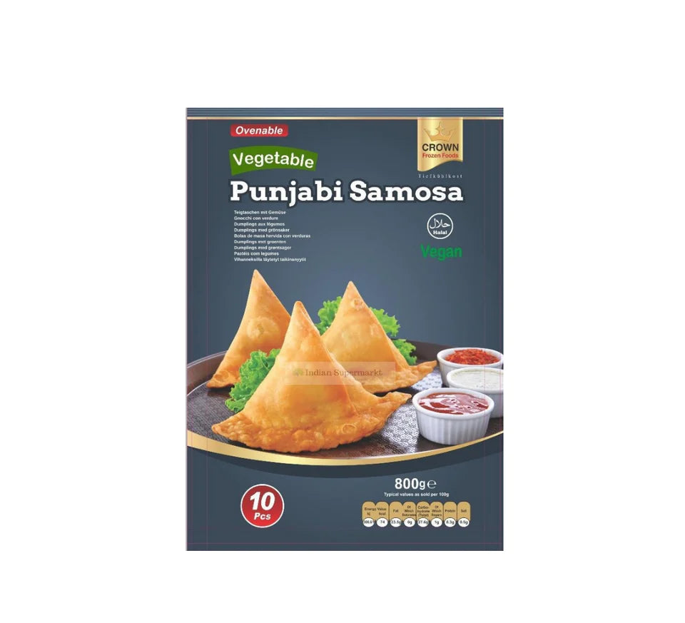 Découvrez les délicieux Halal Samossa par Crown Végétale, en sachet de 10 pièces 800gCertifiés halal, ces savoureux samossa offrent une expérience premium. Profitez du goût irrésistible des Halal Samossa par Crown Végétale ! ???? ????? ?? ????? Crown Vegetable (??? ?? ????? ???): ???? ?? 180°C ?? ??? ????? ????? ????? ?? ????? ??? ?? ?????? 20-25 ??? ?? ??? ???? ??? ??????? ????? ??? Crown Végétale ?? ???? ?????? ?? ??? ???????!