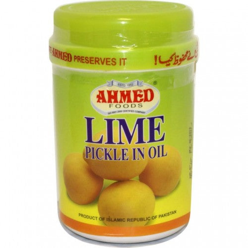 AHMED Lemon Lime Pickle 1KG - Pickle au citron et lime, saveur piquante idéale pour curry et plats halal
