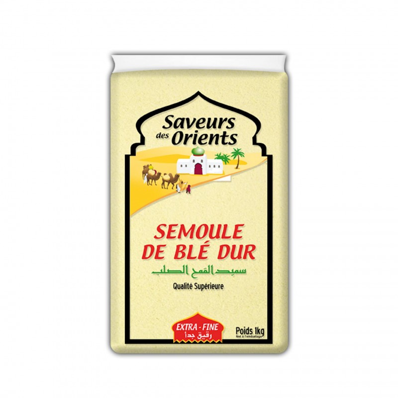 Semoule de blé extra fine 1kg emballage