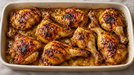 Poulet rôti doré aux herbes et épices