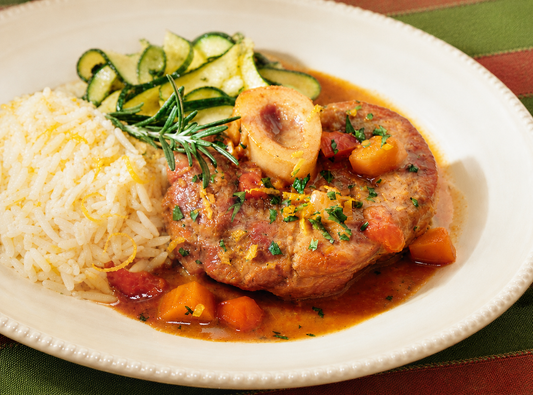 Osso buco de veau a l'italienne mijote