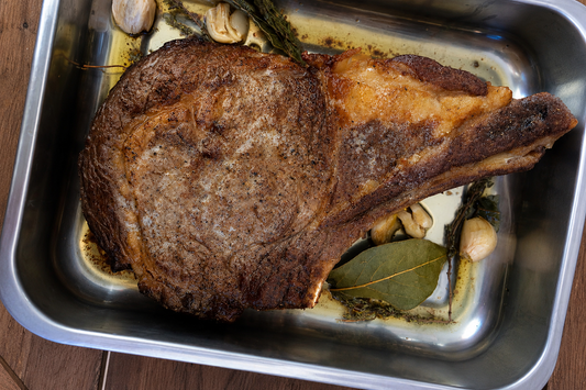 Cote de boeuf halal certifiee AVS, rotie au four
