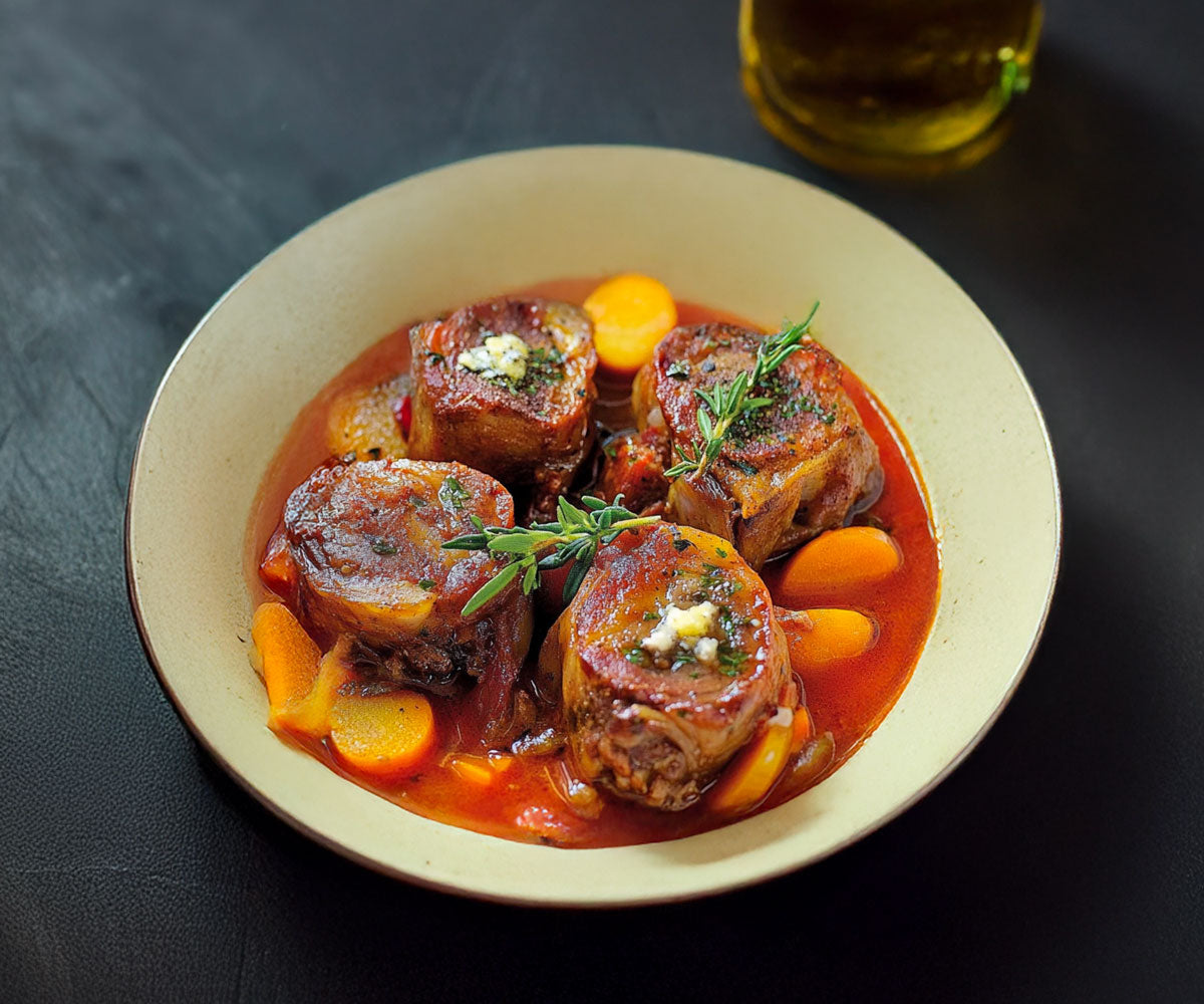 Osso buco de veau a l'italienne mijote