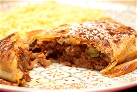 Pastilla au boeuf hache croustillante