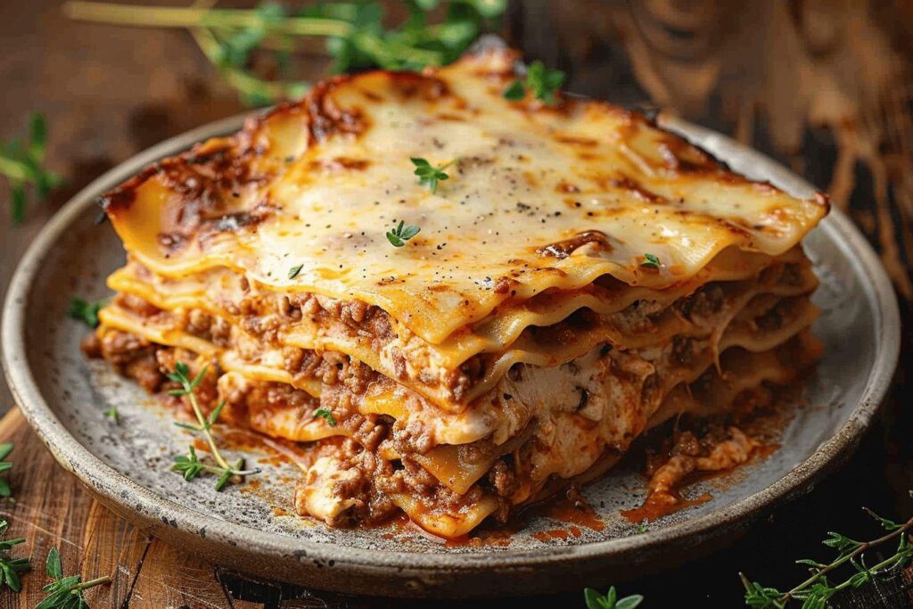 Lasagnes a la bolognaise maison gratinees