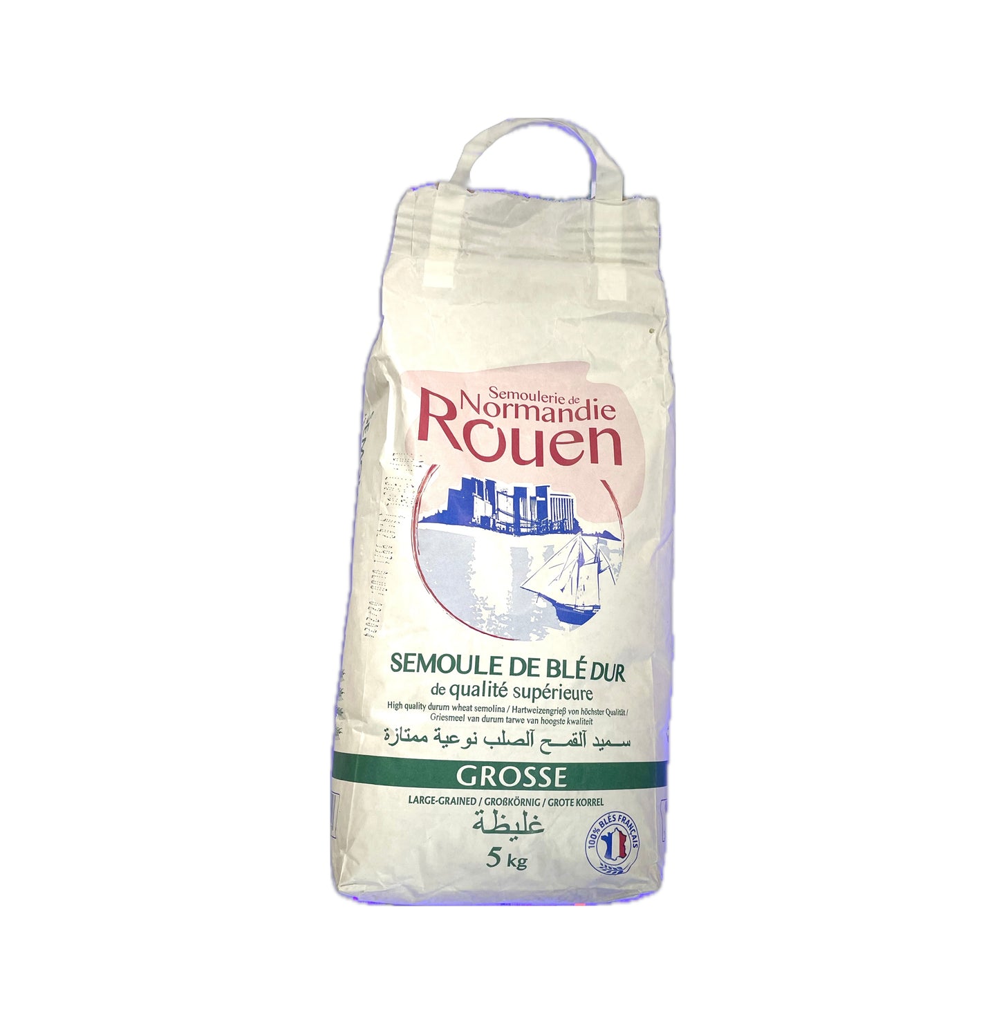 Semoule de blé grosse Rouen 5kg sac