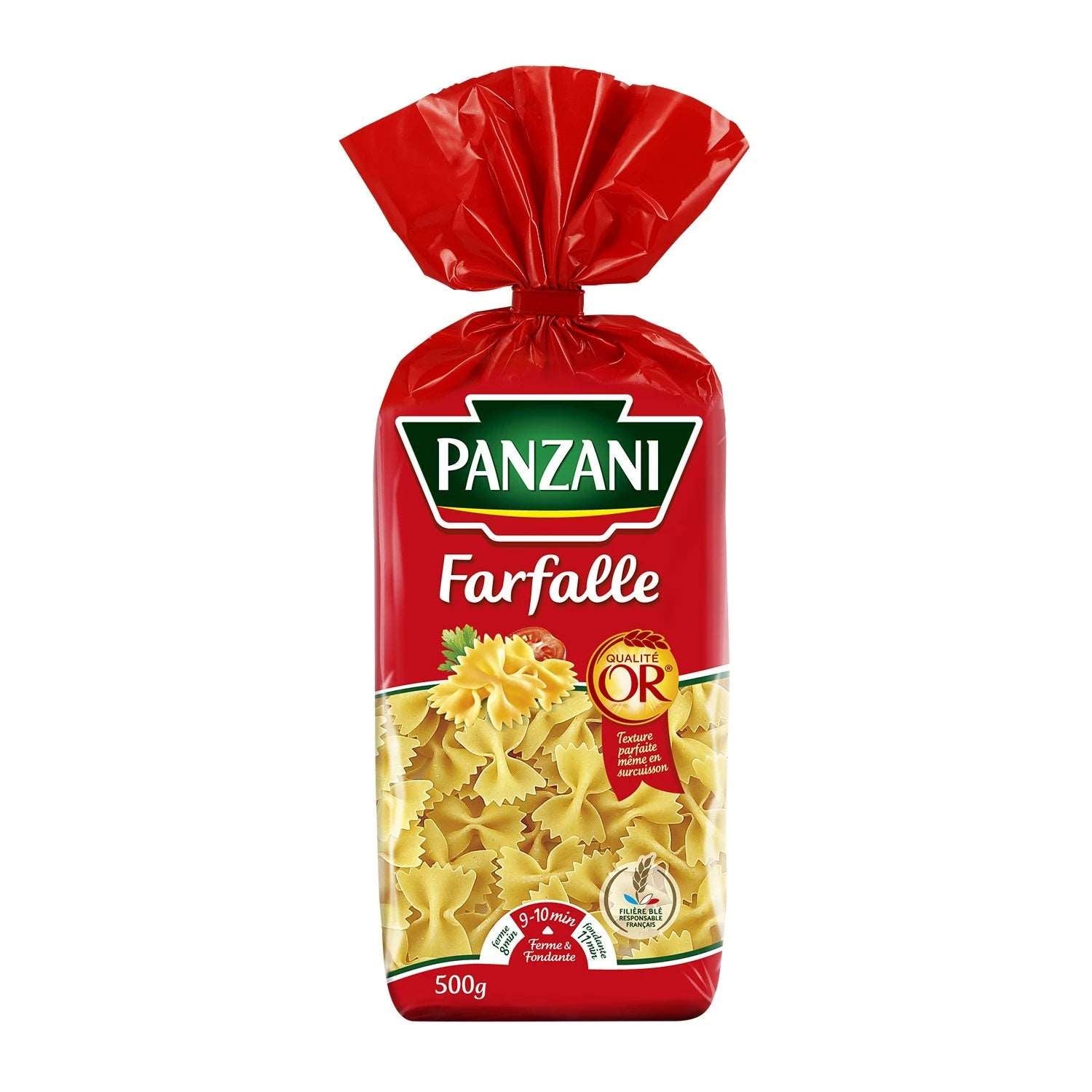 Farfalle Panzani 500g, pâtes de qualité.