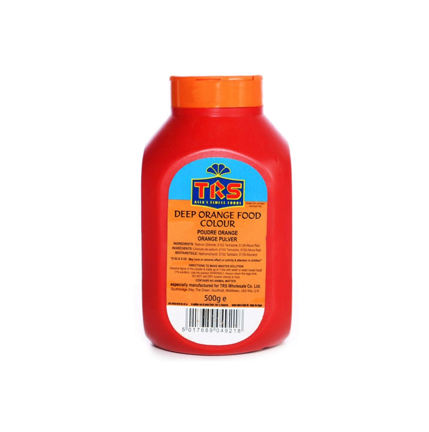 Teinture alimentaire orange profonde TRS 500g.