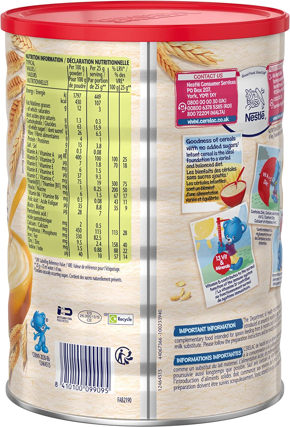 Nestle - Céréales infantiles au lait certifié Halal