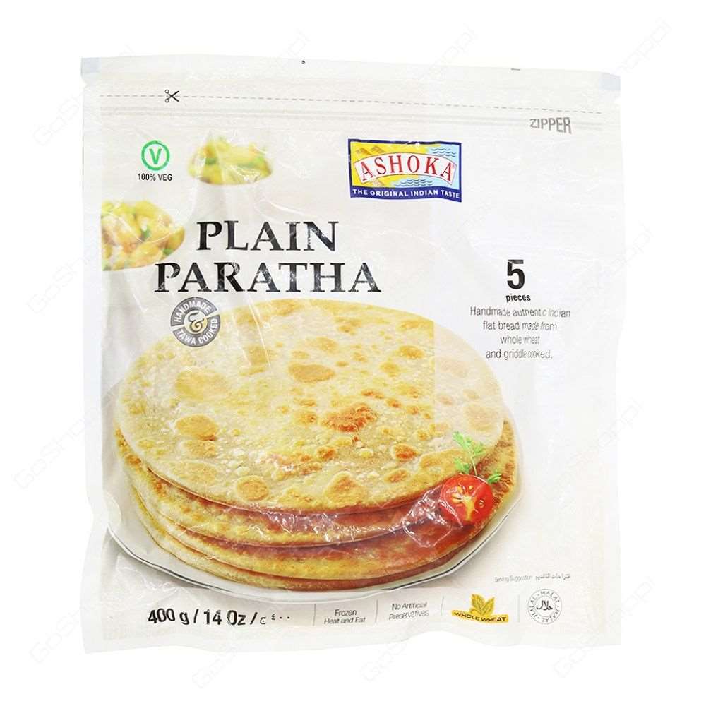 Les Plain Paratha Ashoka, en paquet de 5 et prêts à être cuisinés, offrent une base polyvalente pour accompagner une variété de plats. Ces parathas, délicieusement feuilletés et moelleux, sont prêts à être réchauffés pour une expérience de repas rapide et savoureuse.  Découvrez la simplicité et la délicatesse des Plain Paratha d'Ashoka - une solution congelée pratique pour une cuisine délicieuse.congeler