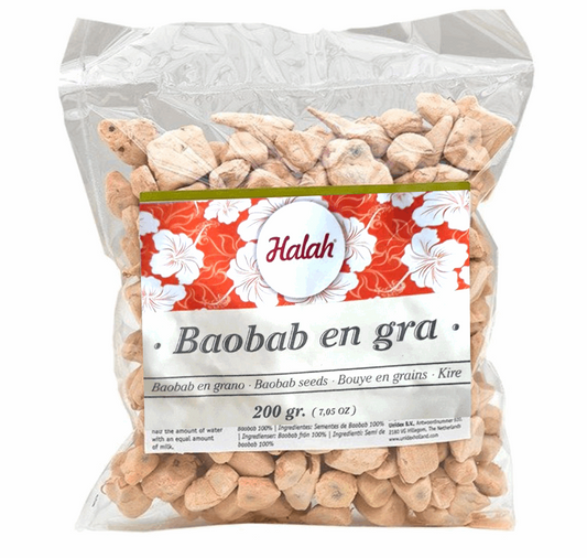 Baobab en grains frais 200g, riche en vitamines et fibres, pour recettes nutritives et exotiques. Livraison rapide garantie.