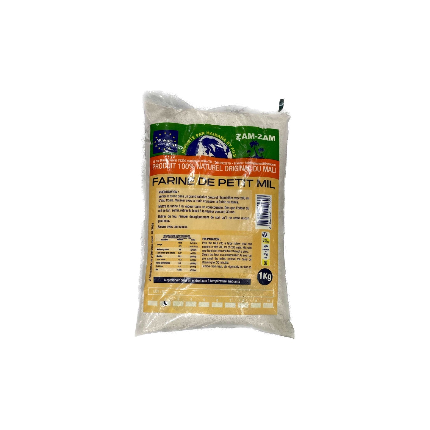 FARINE DE PETIT MIL ZAMZAM 1KG