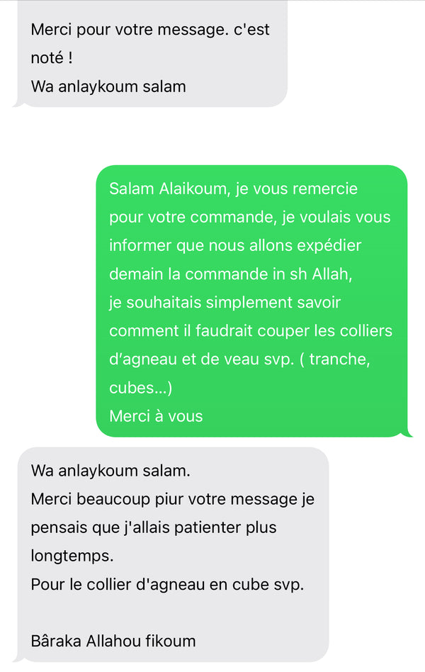 Avis client Halal Frais