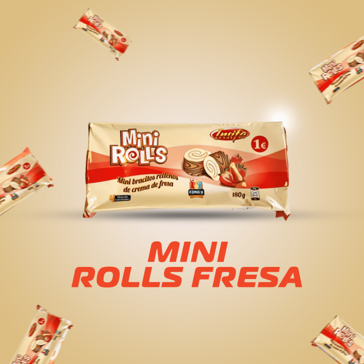 insifa 4 mini rolls à la fraise sans alcool 200g