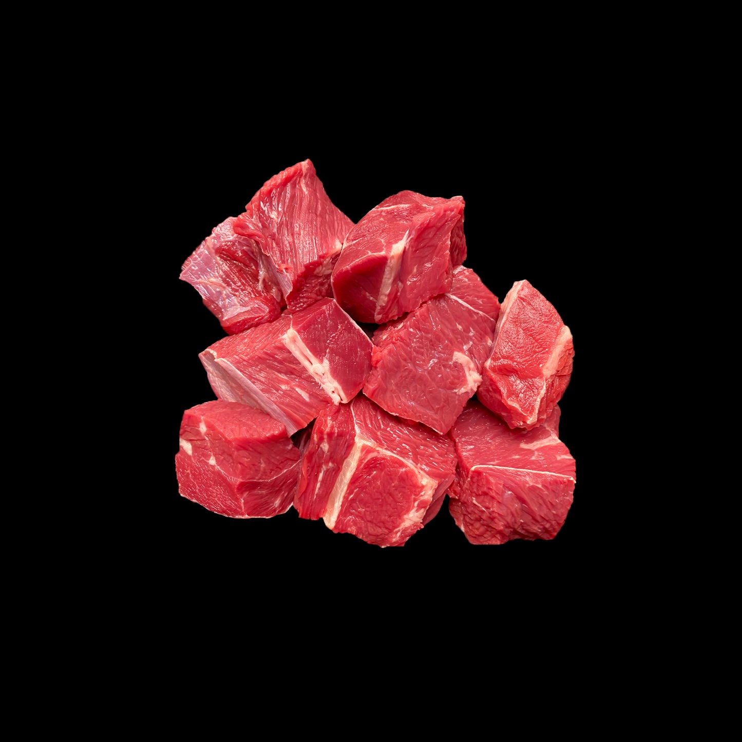 morceaux cubes de boeuf halal certifiés avs pour boeuf bourguignon, daube à la provençale, ragout, livraison chronofresh partout en France, chaîne du froid préservée.