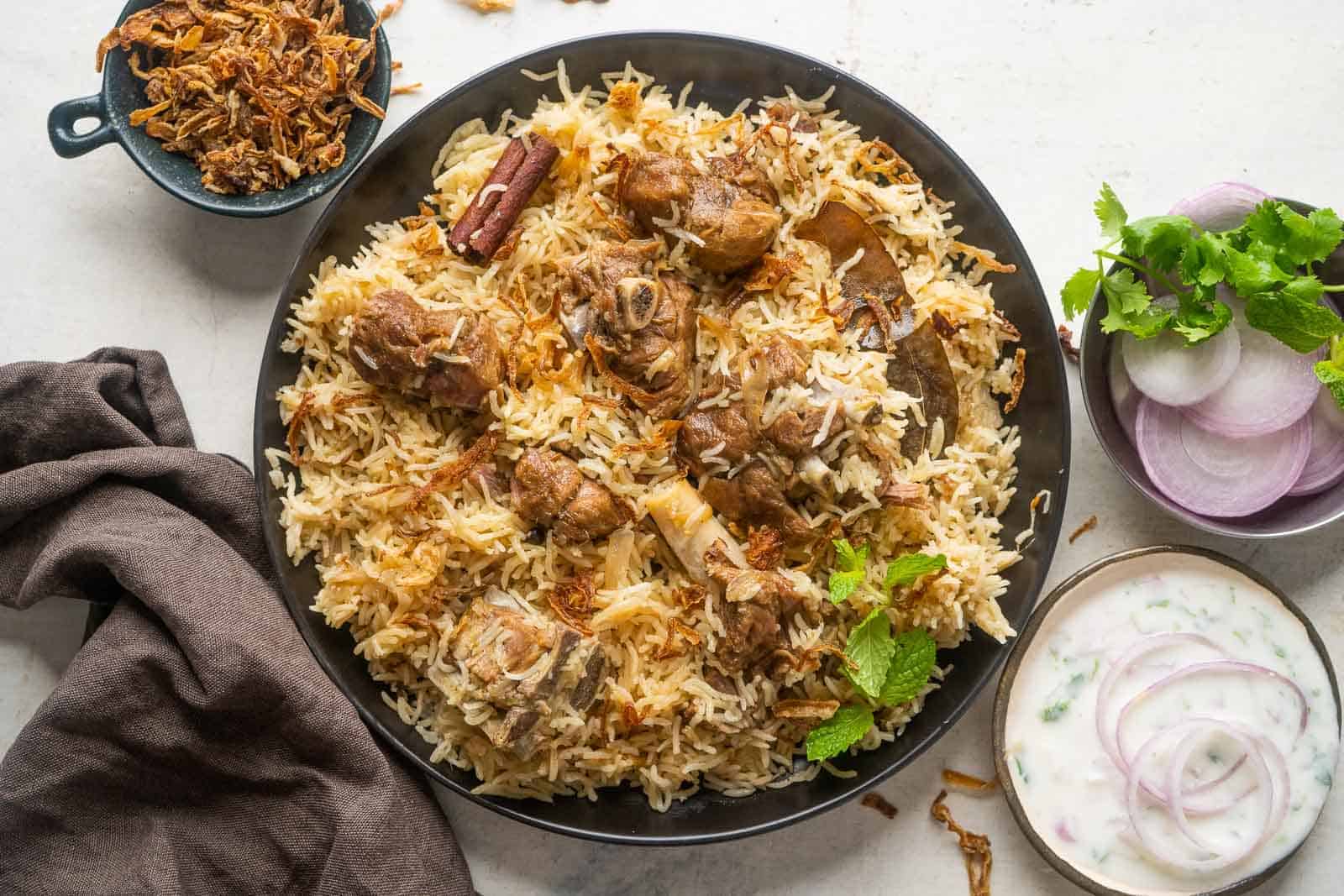 a close up of a plate of food on a table 