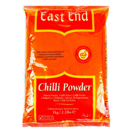 Chilli Powder East End 1KG - Piment en poudre épicé pour une cuisine riche en saveurs - Paquet de 1kg idéal pour une utilisation régulière