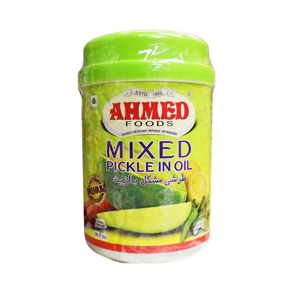 AHMED MIXED PICKLE 1KG avec saveurs d'oignon, citron, piment et mangue pour une expérience culinaire exotique et intense