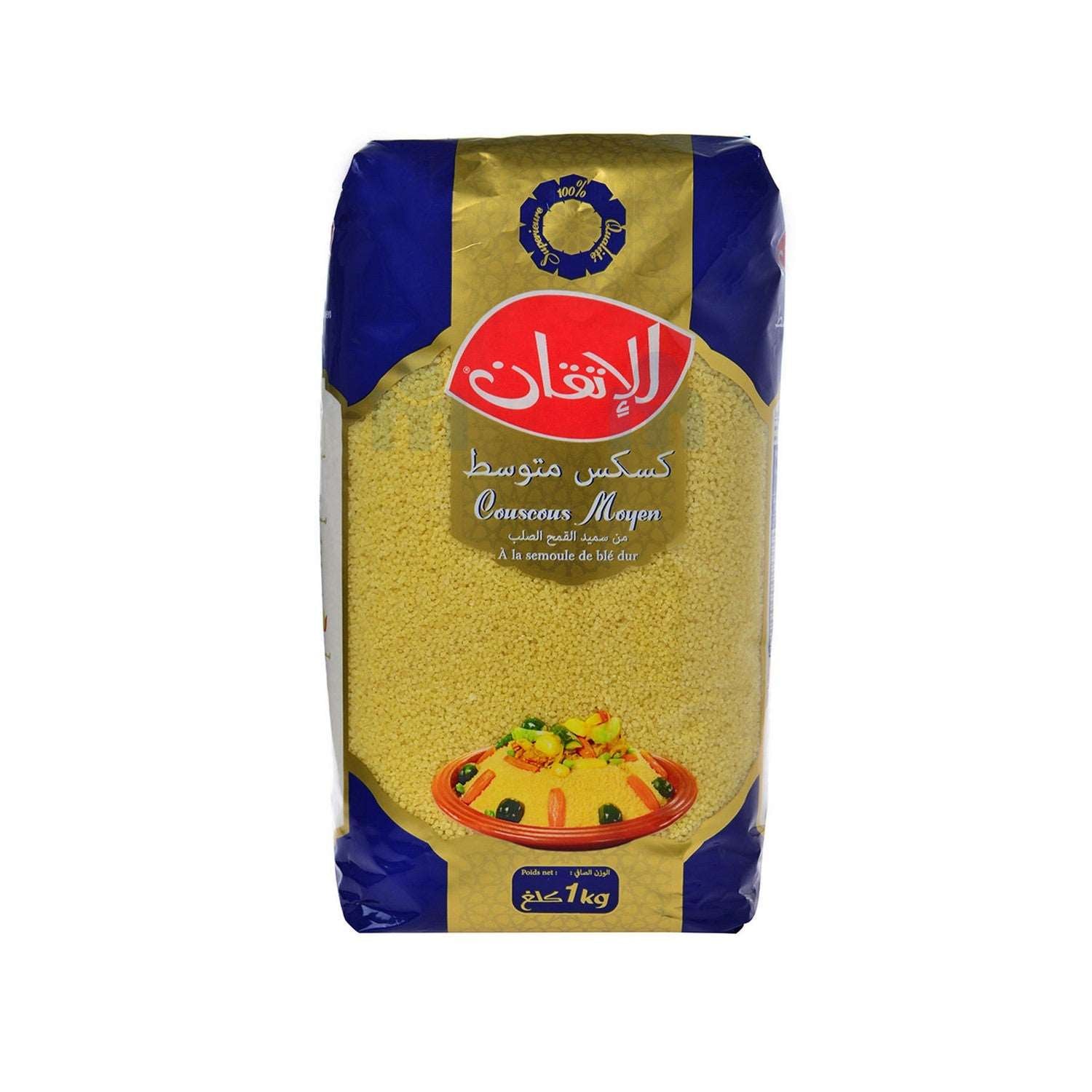 Couscous moyen Alitkane 1kg emballage.