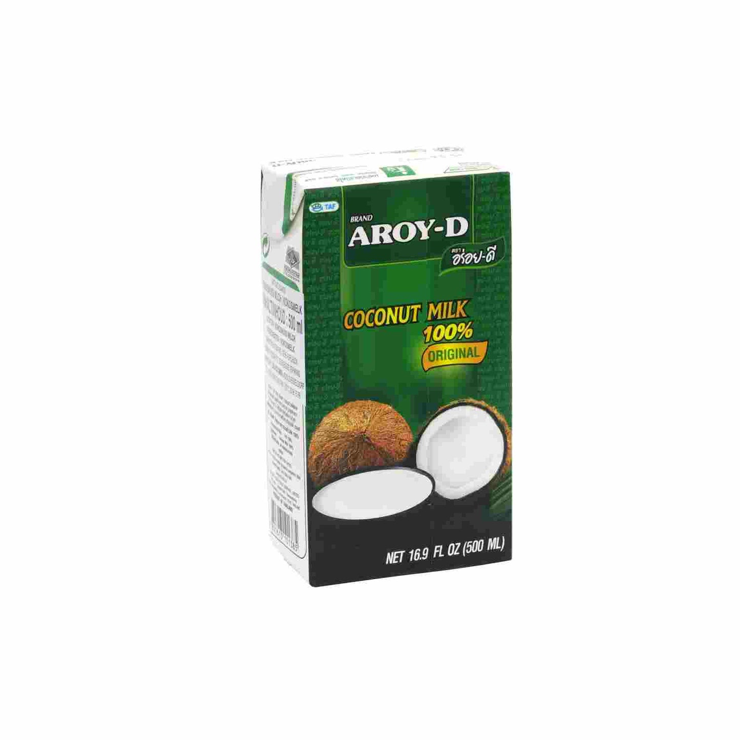 Lait de coco Aroy-D 500ml en bouteille.