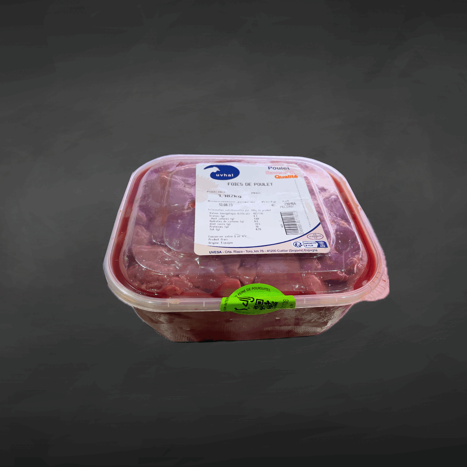 FOIE DE POULET BARQUETTE AVS 1KG-1.2KG