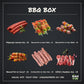 Contenu de la BBQ Box : merguez, brochettes de bœuf, veau et poulet, chipolatas et côtes d'agneau — viandes halal AVS fraîches Halal Frais