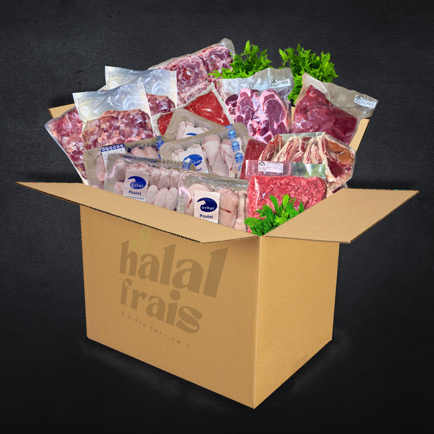 box mix max  by halal frais, viande certifiée achahada avs, boucherie en ligne, boucherie epinay 93 halal frais