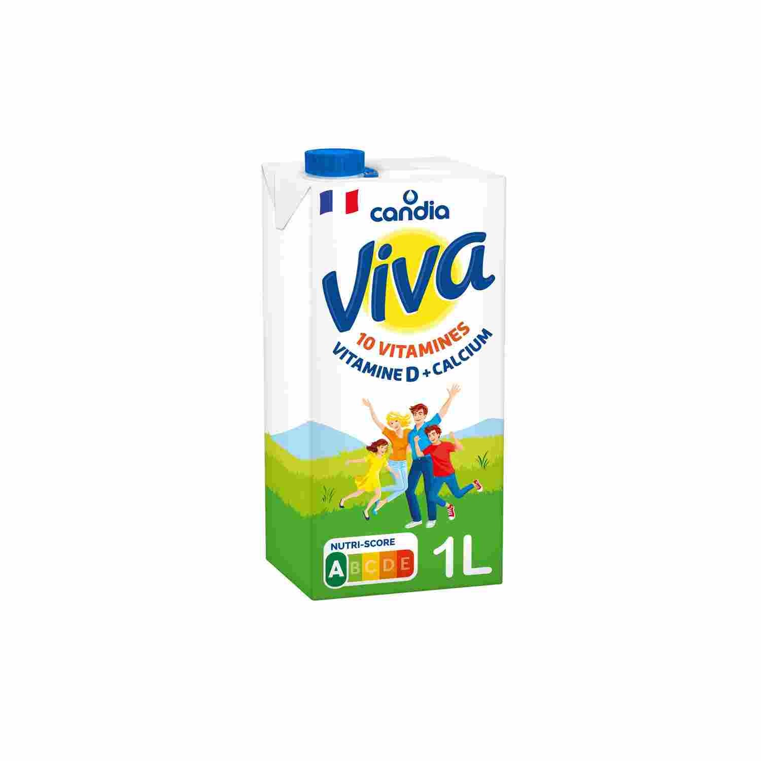 Lait Candia Viva Vitamine 1L petit déjeuner.