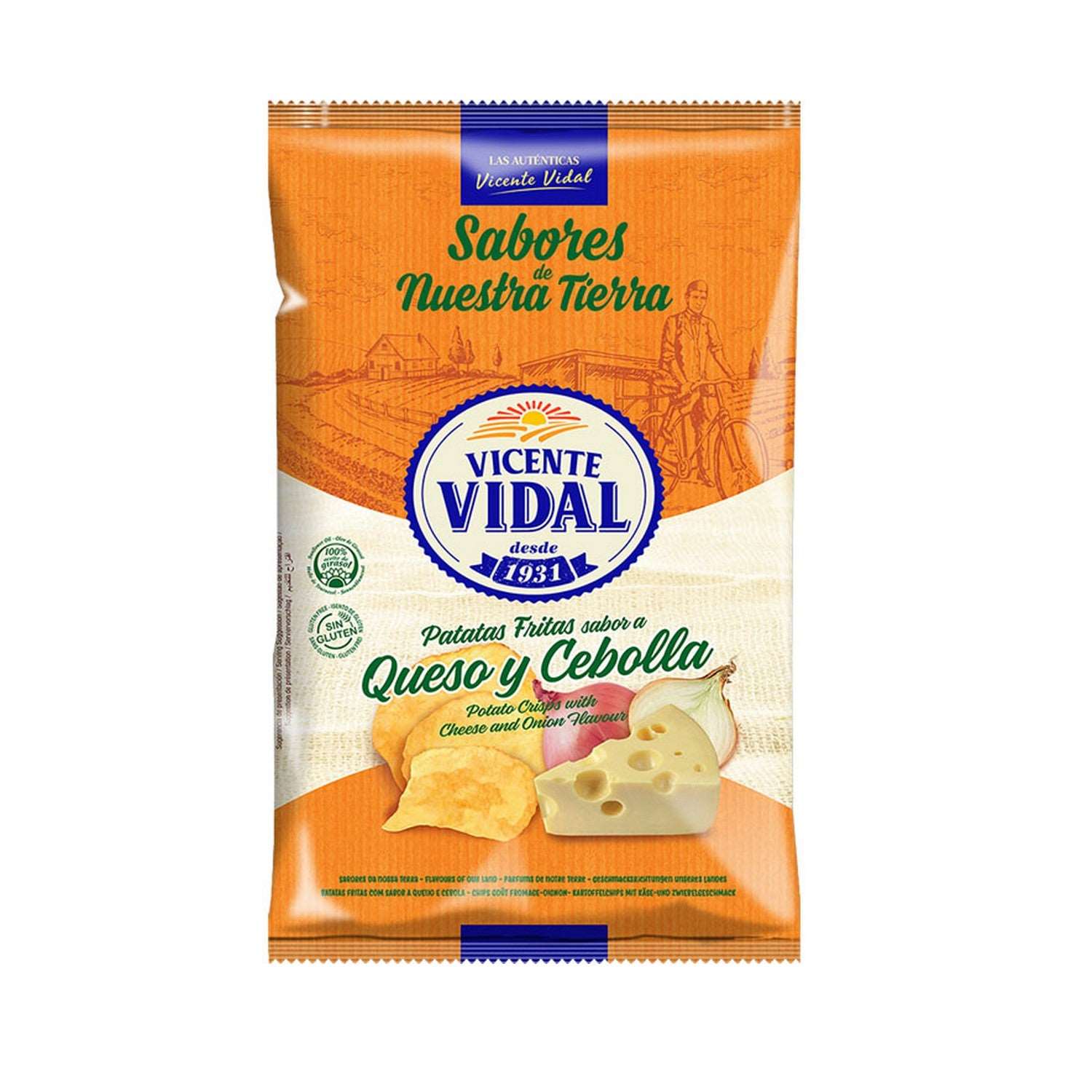 CHIPS CHEESE ONION VIDAL 135G