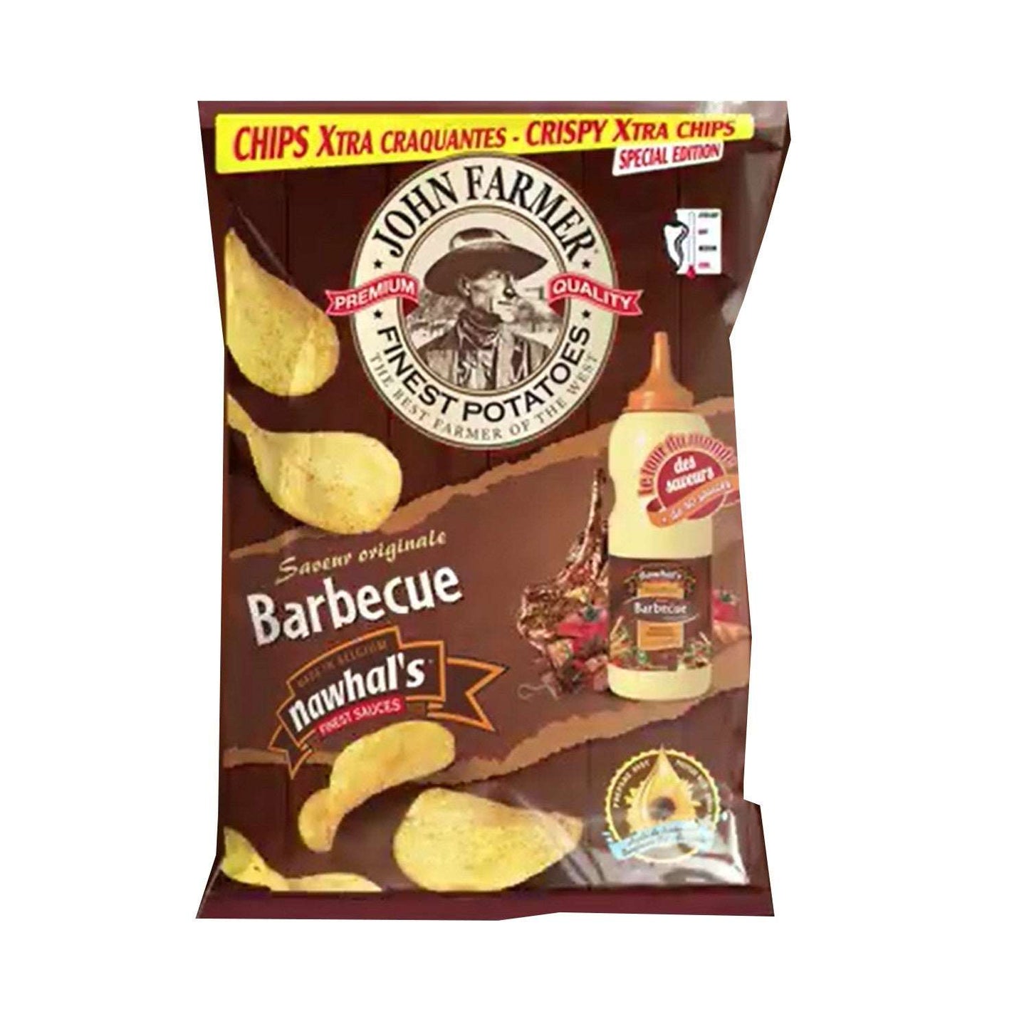 Chips Nawhal's BBQ 150g, croustillantes et savoureuses, idéales pour apéritifs et pauses gourmandes, livraison rapide, qualité garantie.