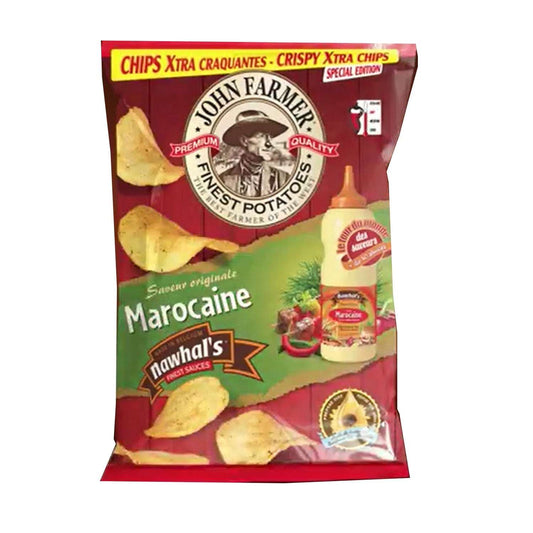 Chips Nawhal's Marocaine 150g, collation savoureuse et 100% Halal, saveur épicée, livraison rapide et produits frais quotidiennement.